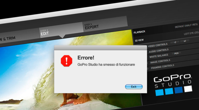 Risolvere errori GoPro Studio