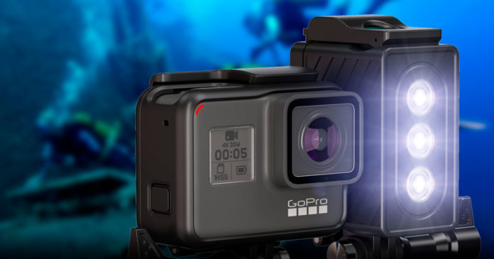 illuminazione subacquea per gopro