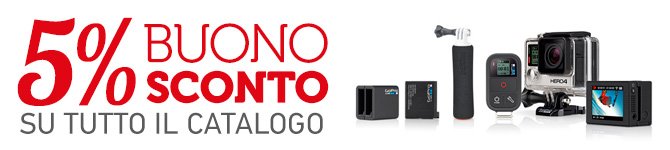 San Valentino 2015 Buono Sconto GoPro del 5%