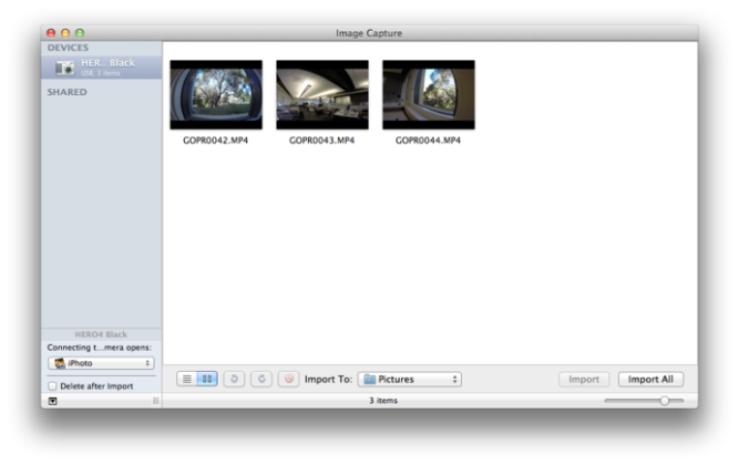 importing gopro videos to mac