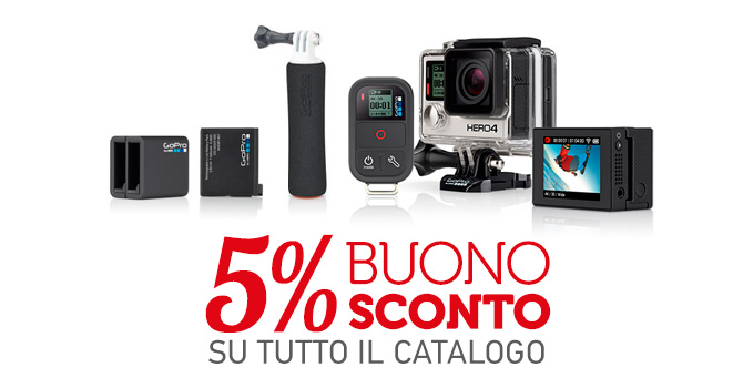 San Valentino 2015 Buono Sconto GoPro del 5%