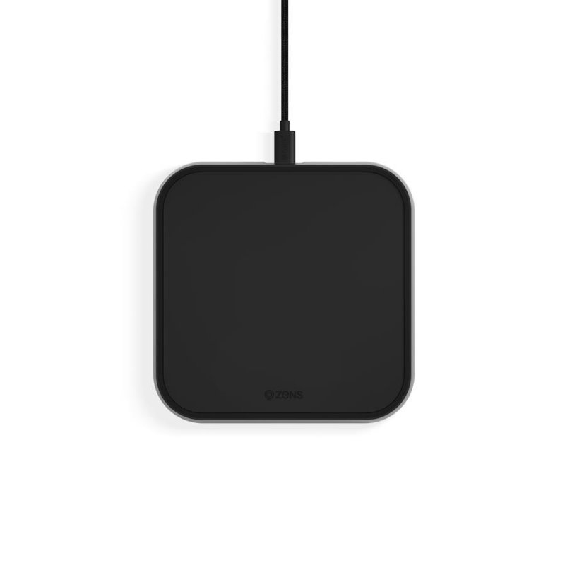 Zens Tappetino di ricarica wireless 10W Nero Alluminio