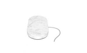 Einova Dual Wireless Charging Stone - Marmo Bianco