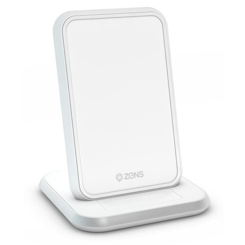 Zens Supporto per ricarica wireless 10W Bianco alluminio