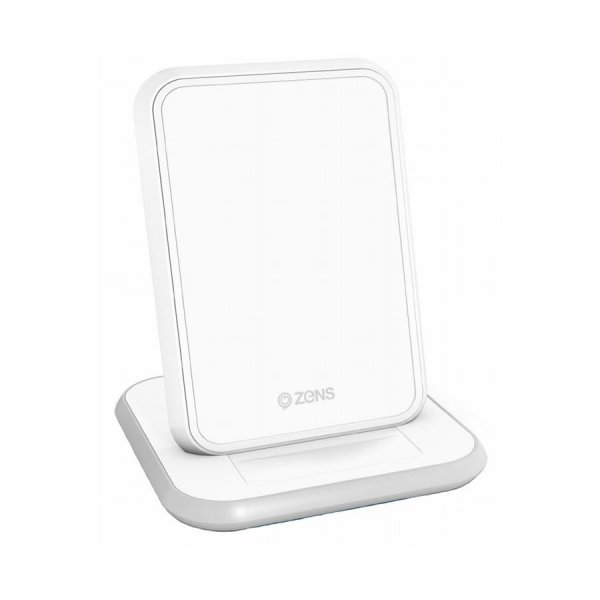 Zens Supporto per ricarica wireless 10W Bianco alluminio