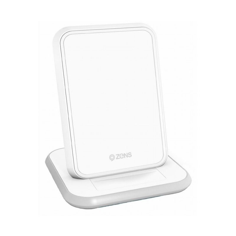 Zens Supporto per ricarica wireless 10W Bianco alluminio