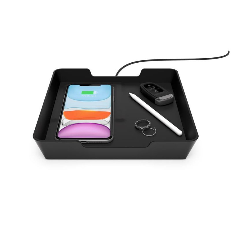 Einova Wireless Valet Tray - Soft touch Black